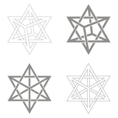 vektör simge tasarımınız için Merkaba Kabala simgesiyle