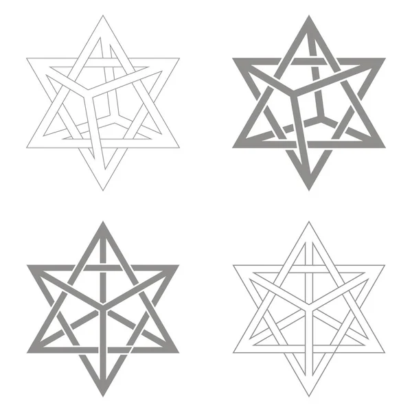 Vector Icon Kabbalah Symbol Merkaba Your Design — Stock Vector