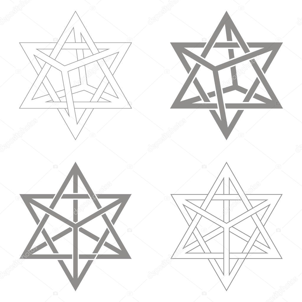 vector icon with  Kabbalah symbol Merkaba for your design