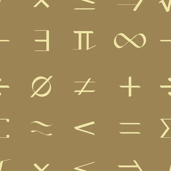 Patrón Sin Costuras Con Símbolos Matemáticos Para Diseño — Archivo Imágenes Vectoriales