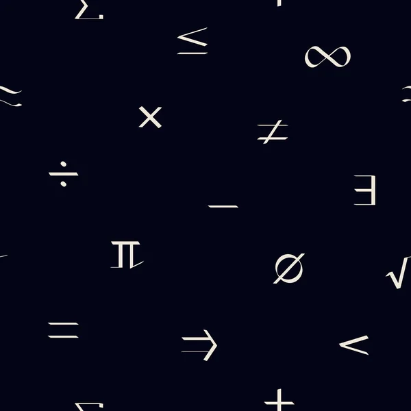 Nahtlose Muster Mit Mathematischen Symbolen Für Ihr Design — Stockvektor