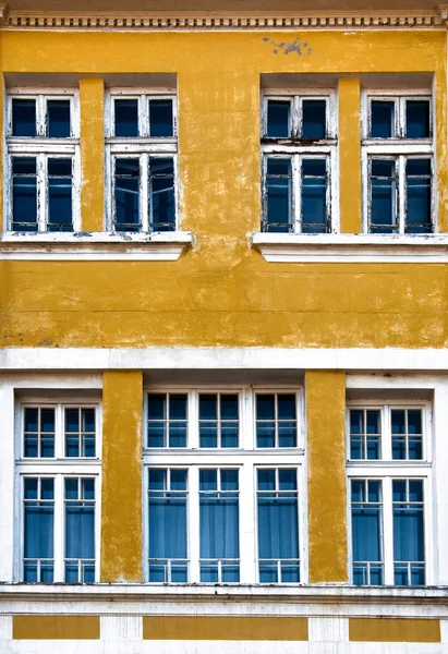 Ventana Grande Edificio Viejo Para Diseño — Foto de Stock