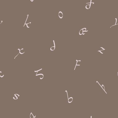 Tasarımınız için eski İngilizce alfabesi ile Seamless modeli