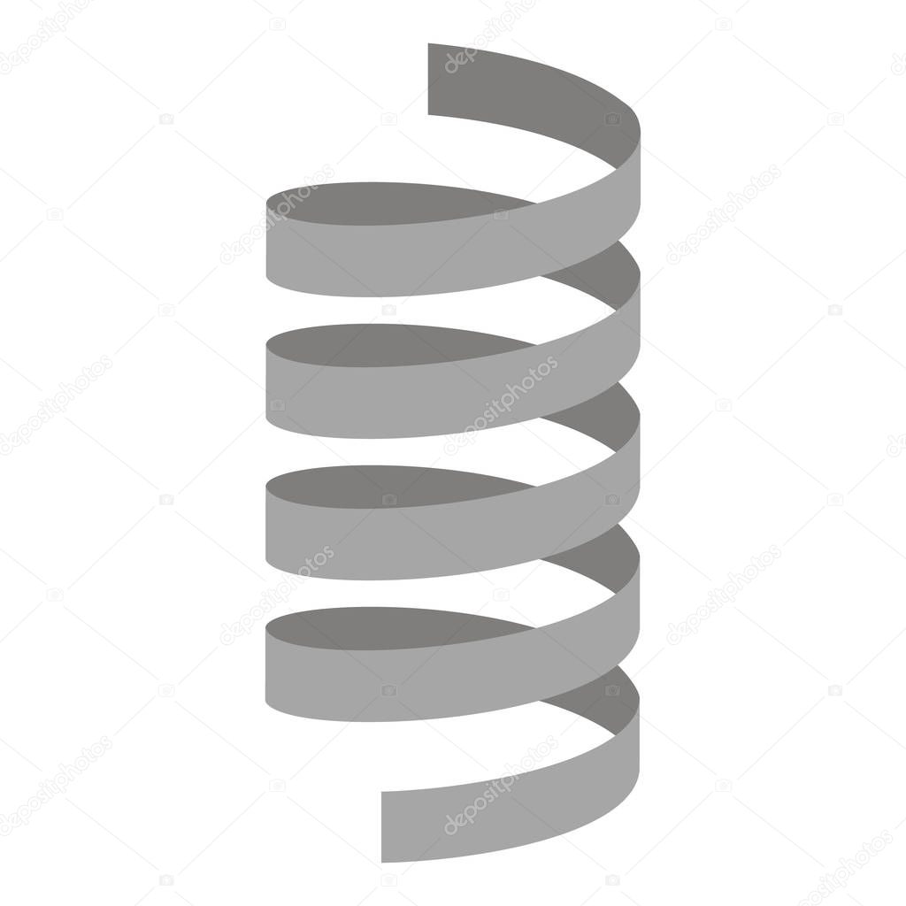 Set of monochrome icons with coil  spring for your design