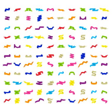 şeritler tasarımınız için Vector Icons set