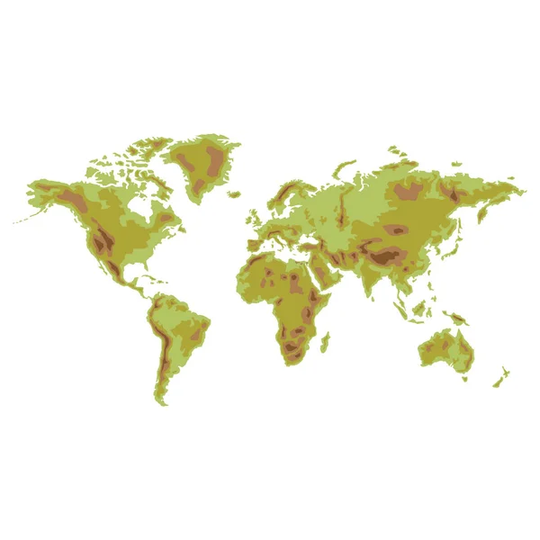 Icono Vector Con Mapa Del Mundo — Vector de stock