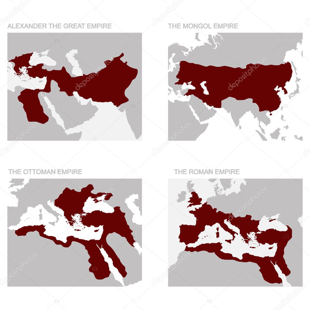 vector map of the Ancient Empires