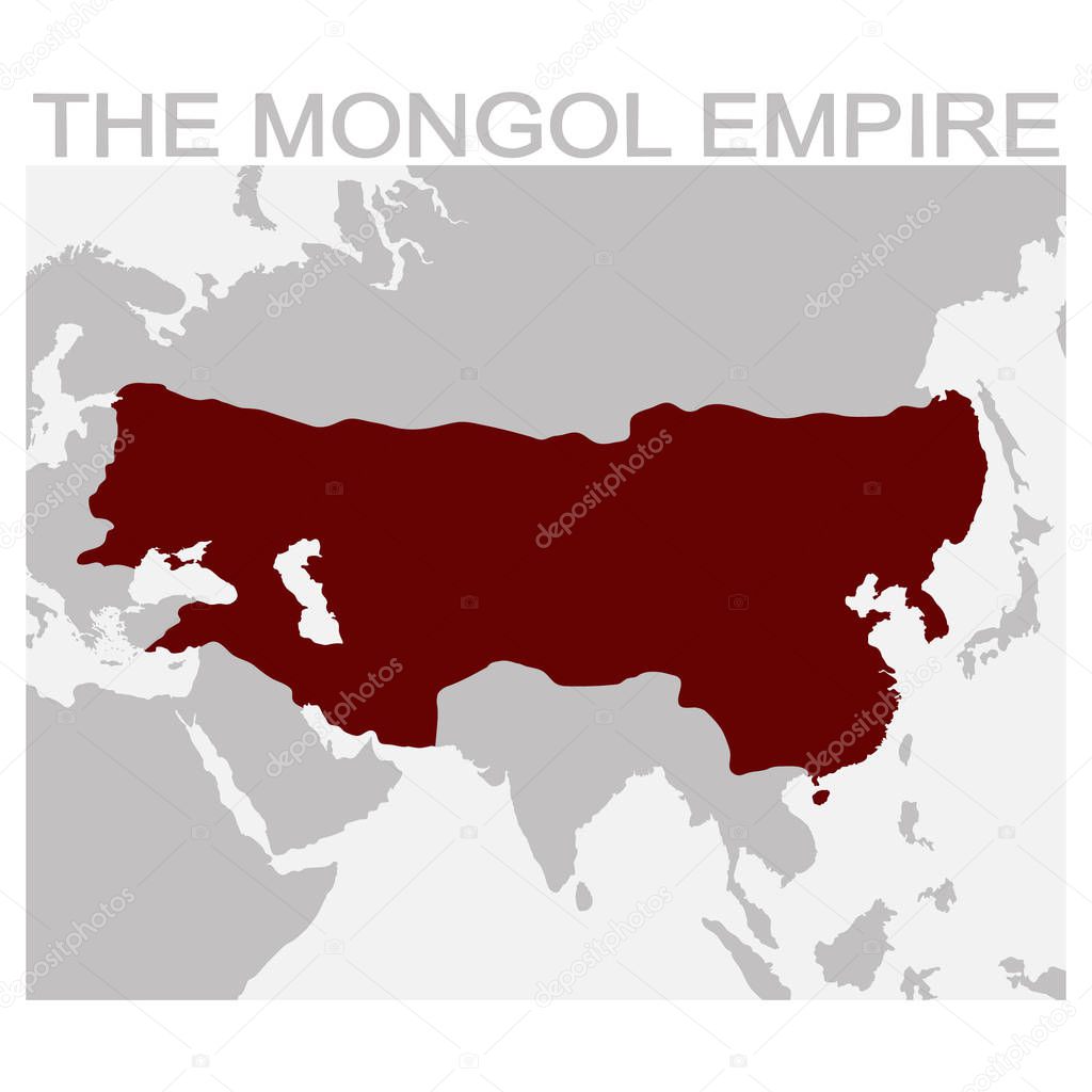 vector map of the mongol empire for your design