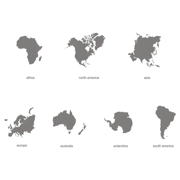 Vektor Ikon Világban Kontinensek Design Világ Térkép — Stock Vector
