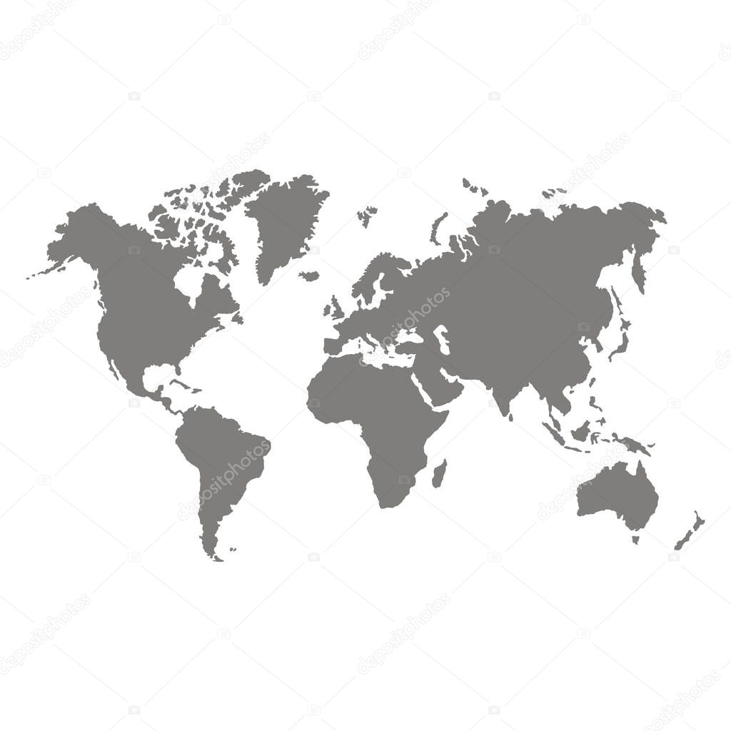 vector icon with world map 