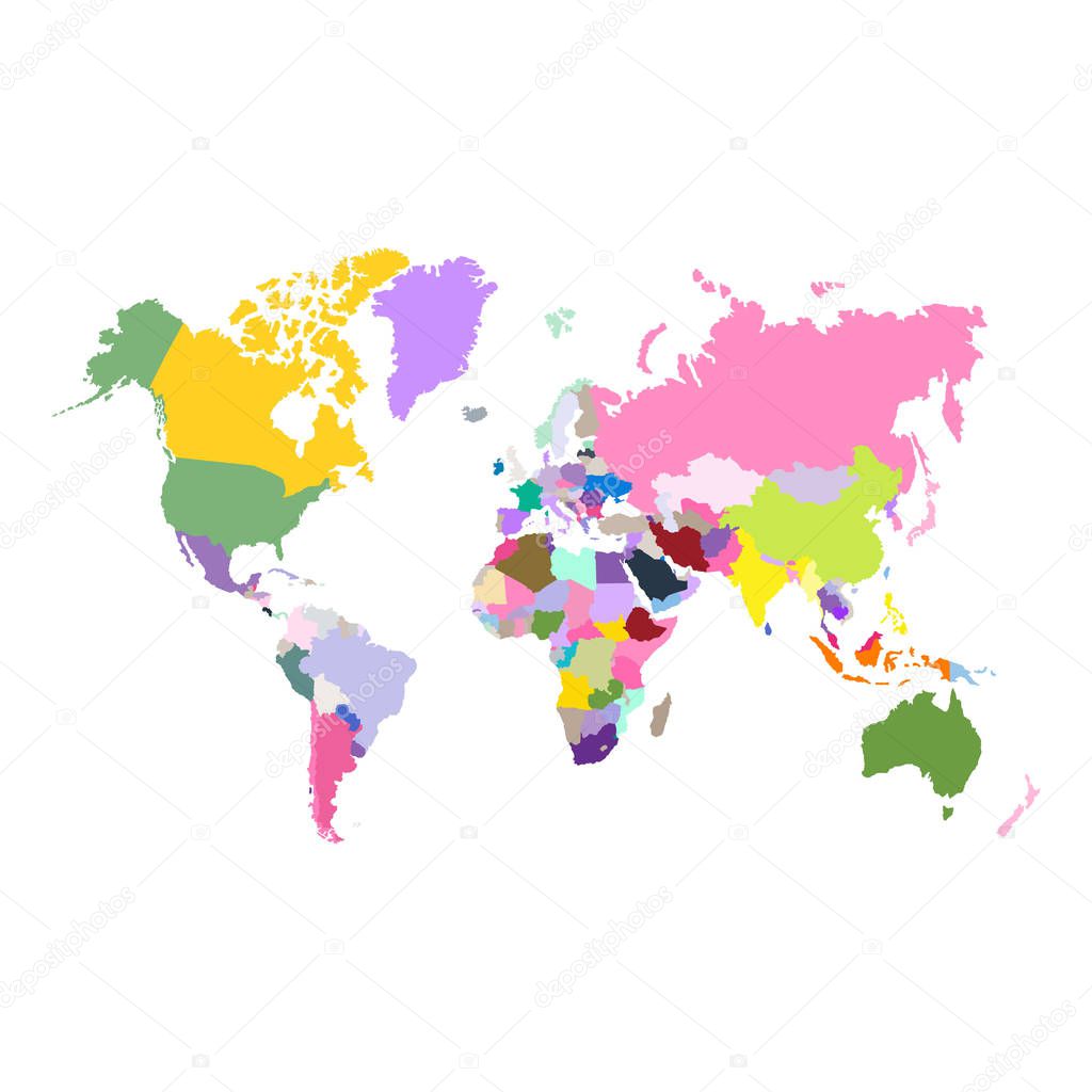 vector political world map for your designs