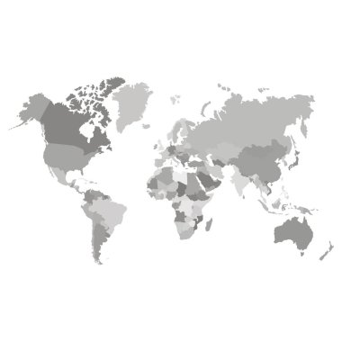Dünya Haritası tasarımınız için vektör simgesi