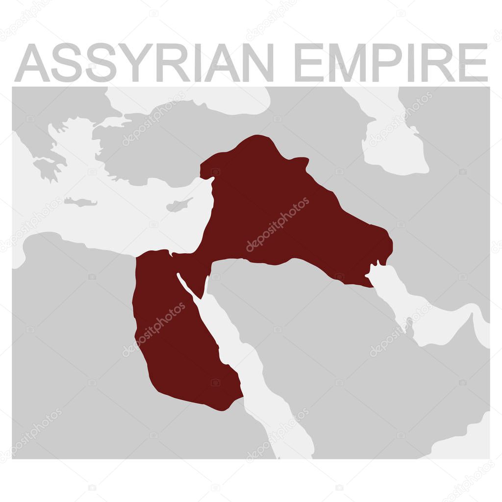 vector map of the Assyrian Empire