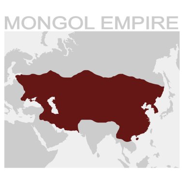 vector map of the Mongol Empire clipart