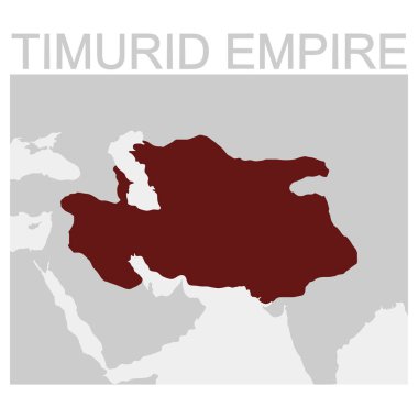 vektör harita Timuri İmparatorluğu'nun