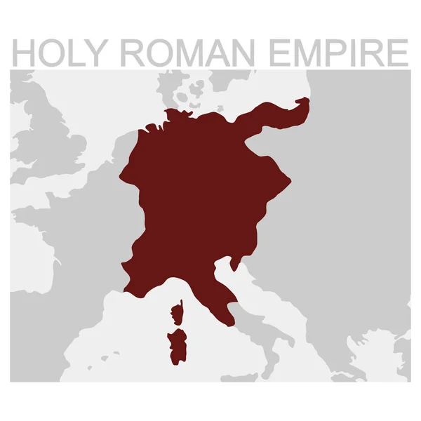 Vektör Harita Kutsal Roma Mparatorluğu Nun — Stok Vektör