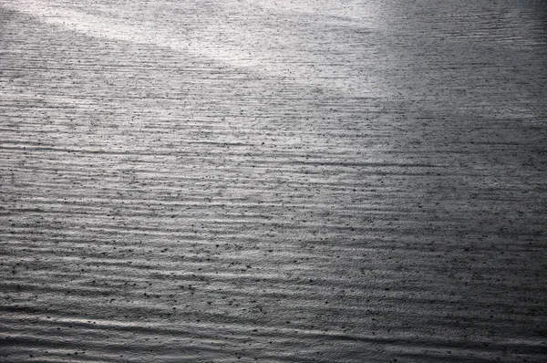 Superfície Rio Com Gotas Chuva — Fotografia de Stock