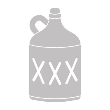 vector icon with moonshine bottle