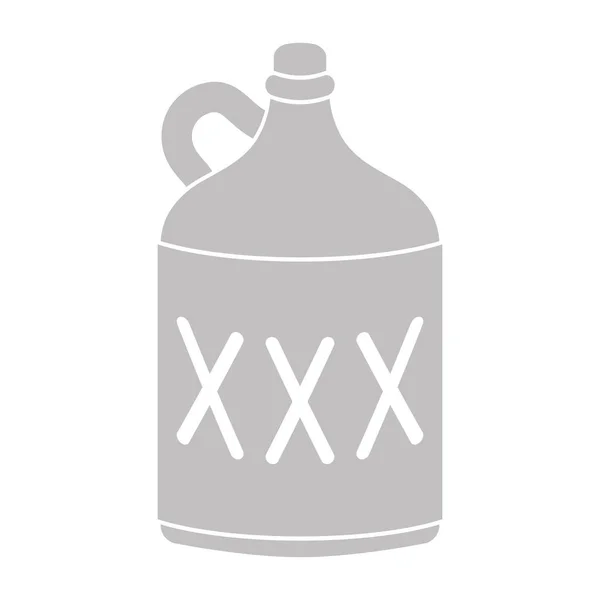 Vector Icon Moonshine Bottle — Stock Vector