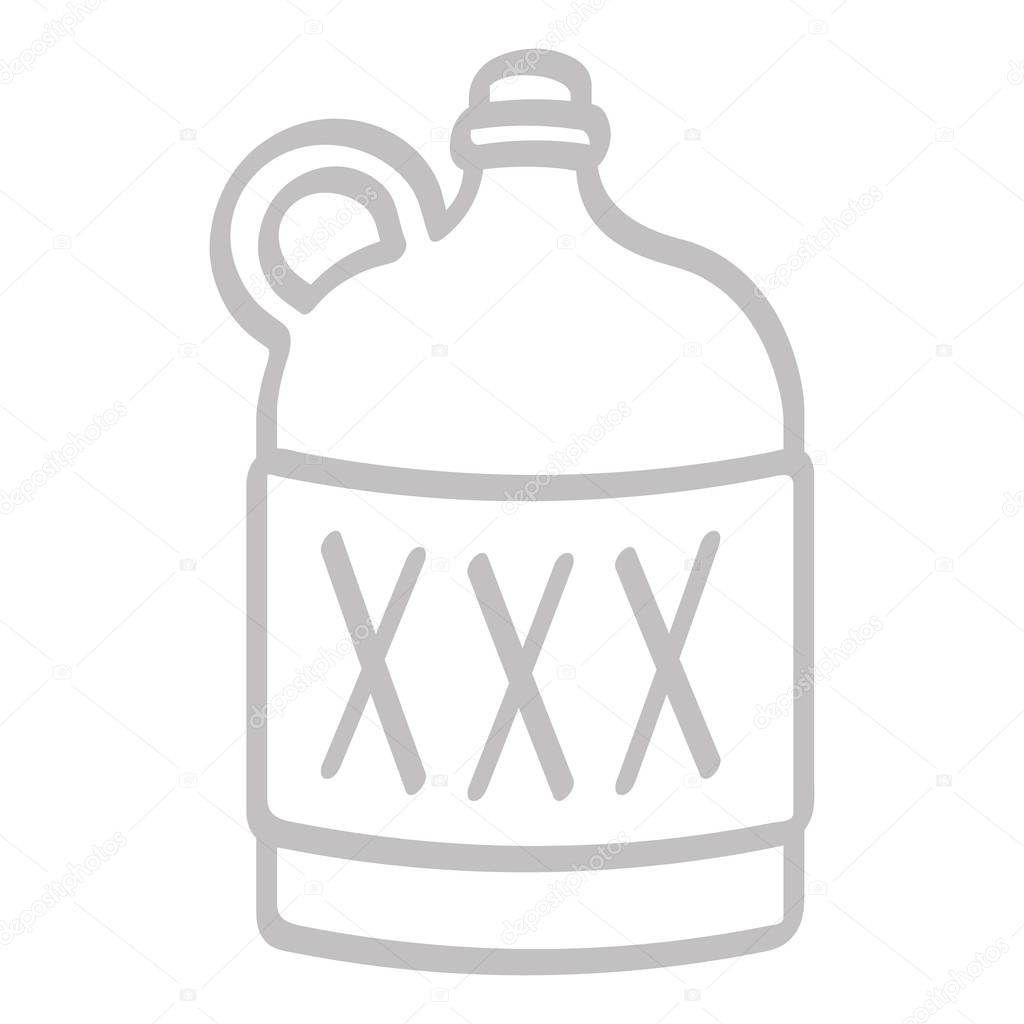 vector icon with moonshine bottle