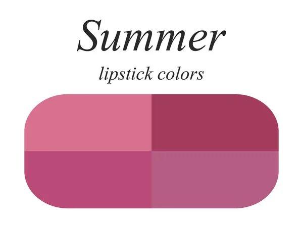 Stock Vector Seasonal Color Analysis Palette Summer Type Female Appearance — Stock Vector