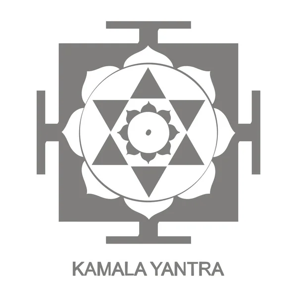 Ícone Vetorial Com Símbolo Hinduísmo Kamala Yantra —  Vetores de Stock