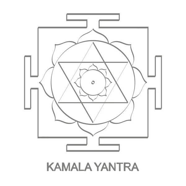 Vector Icon Kamala Yantra Hinduism Symbol — Stock Vector