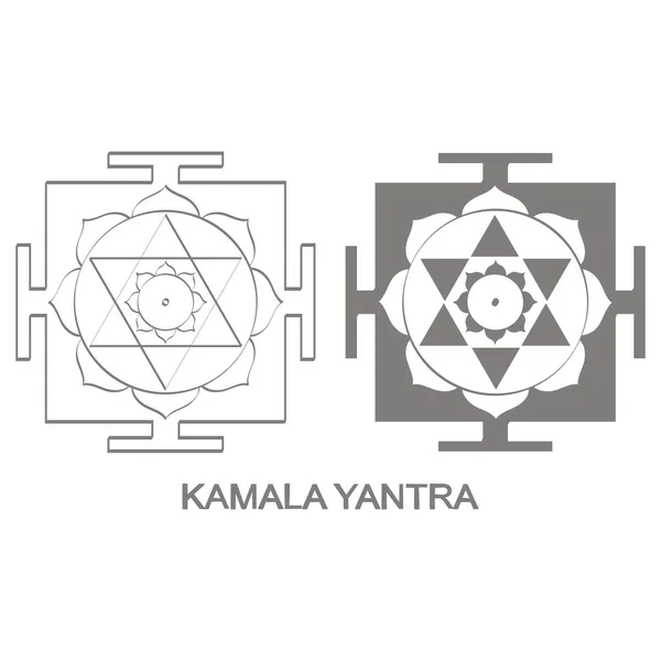 Vektor Symbol Mit Dem Hinduismus Symbol Kamala Yantra — Stockvektor