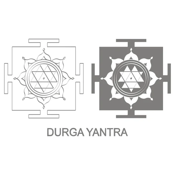 Vektor Symbol Mit Hinduistischem Durga Yantra Symbol — Stockvektor
