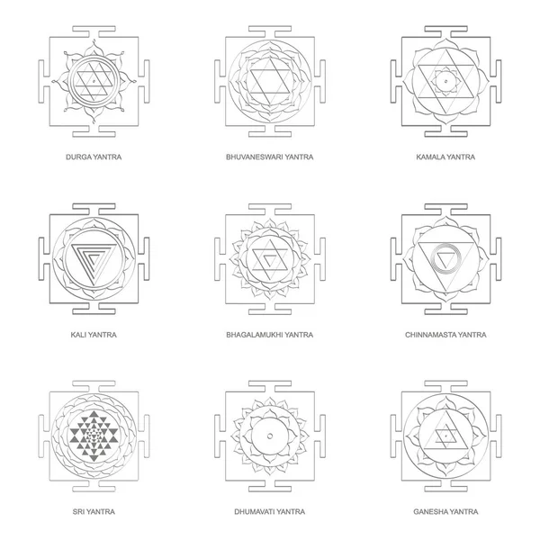 Εικονίδιο Διανύσματος Σύμβολα Ινδουισμού Yantra — Διανυσματικό Αρχείο