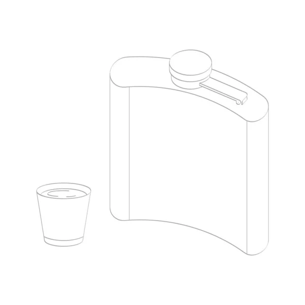 Векторна Іконка Кишеньковою Пляшкою — стоковий вектор