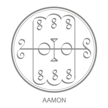Demon Aamon iblis Aamon Sigil sembolü ile Vektör simgesi