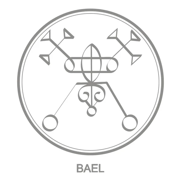 Icono Vectorial Con Símbolo Del Demonio Bael Sigil Demon Bael — Vector de stock