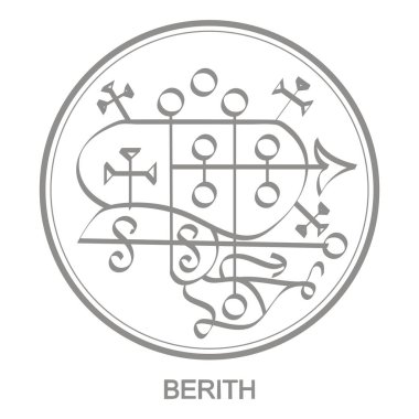 İblis Berith sembolü ile Vektör simgesi. İblis Berith'in Sigil'i