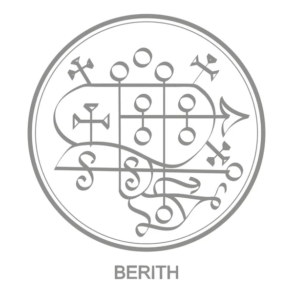 Icono Vectorial Con Símbolo Del Demonio Berith Sigil Demon Berith — Archivo Imágenes Vectoriales
