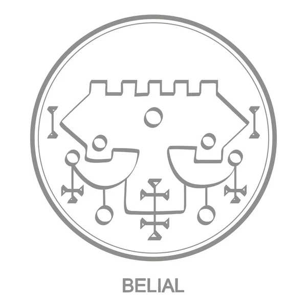 Icono Vectorial Con Símbolo Belial Demonio Sigil Demon Belial — Archivo Imágenes Vectoriales