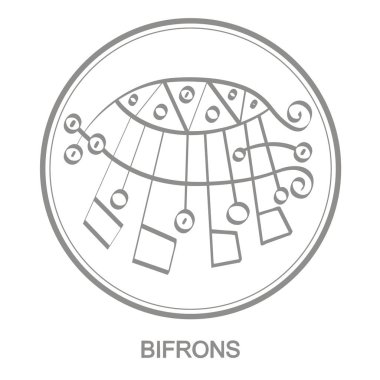 Vector icon with symbol of demon Bifrons. Sigil of Demon Bifrons clipart