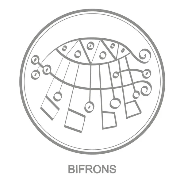 Векторная Икона Символом Демона Бифрона Сигил Демона Бифрона — стоковый вектор