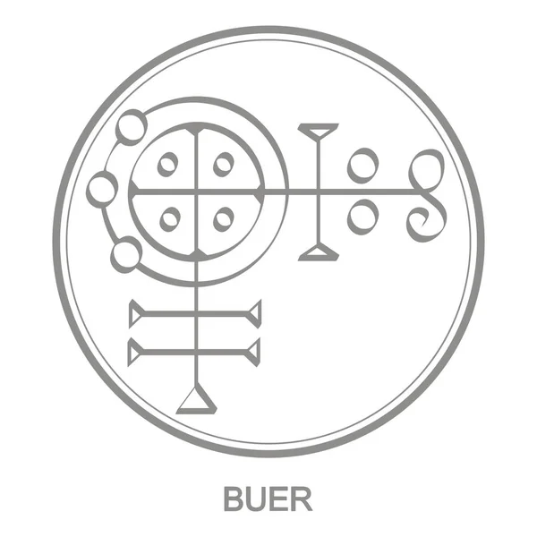 Векторная Иконка Символом Демона Буера Сигил Демона Буэра — стоковый вектор