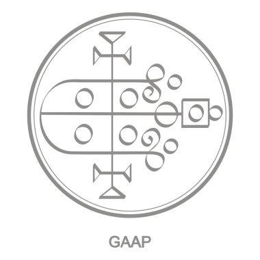   Vector icon with symbol of demon Gaap. Sigil of Demon Gaap clipart