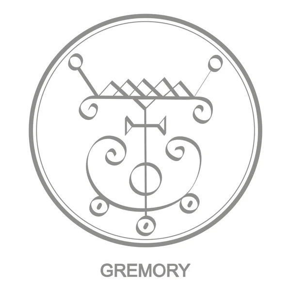 Icono Vectorial Con Símbolo Del Demonio Gremory Sigil Demon Gremory — Vector de stock