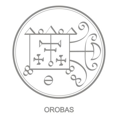 Vector icon with symbol of demon Orobas. Sigil of Demon Orobas clipart