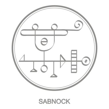 Vector icon with symbol of demon Sabnock. Sigil of Demon Sabnock clipart