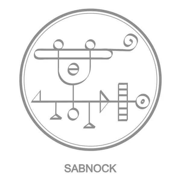 Ícone Vetorial Com Símbolo Demônio Sabnock Sinal Demónio Sabnock — Vetor de Stock