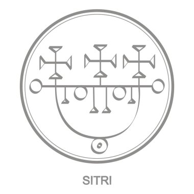 Vector icon with symbol of demon Sitri. Sigil of Demon Sitri clipart