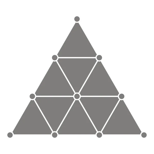 Vector Icon Sacred Pythagorean Symbol Tetractys — Stock Vector