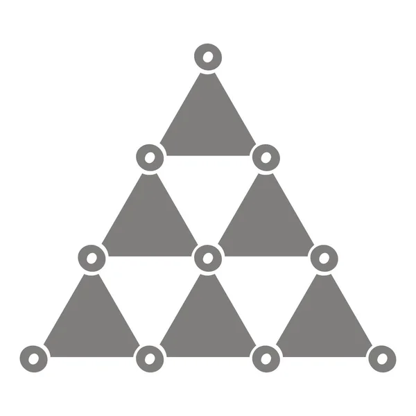 Εικονίδιο Διάνυσμα Ιερό Πυθαγόρειο Σύμβολο Tetractys — Διανυσματικό Αρχείο