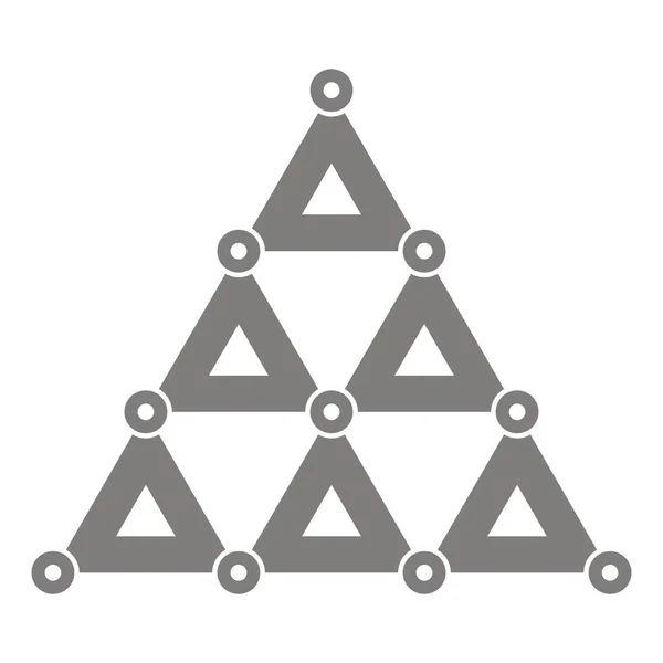 Vector Icon Sacred Pythagorean Symbol Tetractys — Stock Vector