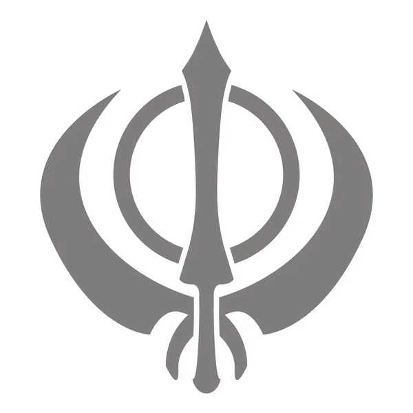 Vector Icon Sikh Symbol Khanda — Stock Vector