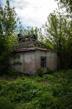 Tasarımın için eski evin tuğla ve ahşap kalıntıları.